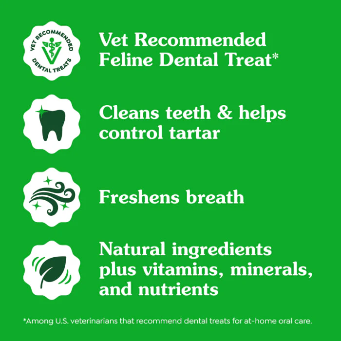 FELINE GREENIES Adult Dental Cat Treats, Oven Roasted Chicken Flavor, 9.75 oz. Tub - Image 6