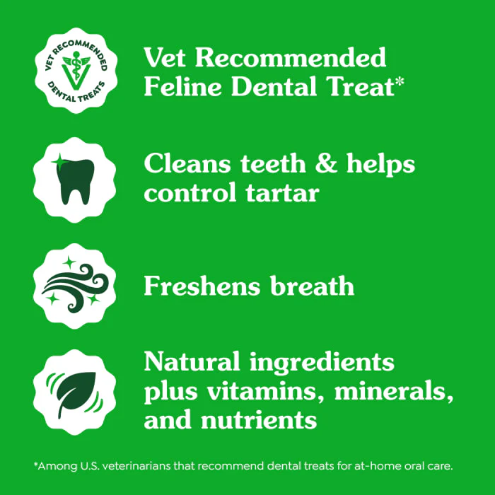 FELINE GREENIES Adult Natural Dental Care Cat Treats, Oven Roasted Chicken Flavor, 4.6 oz. Pouch - Image 6