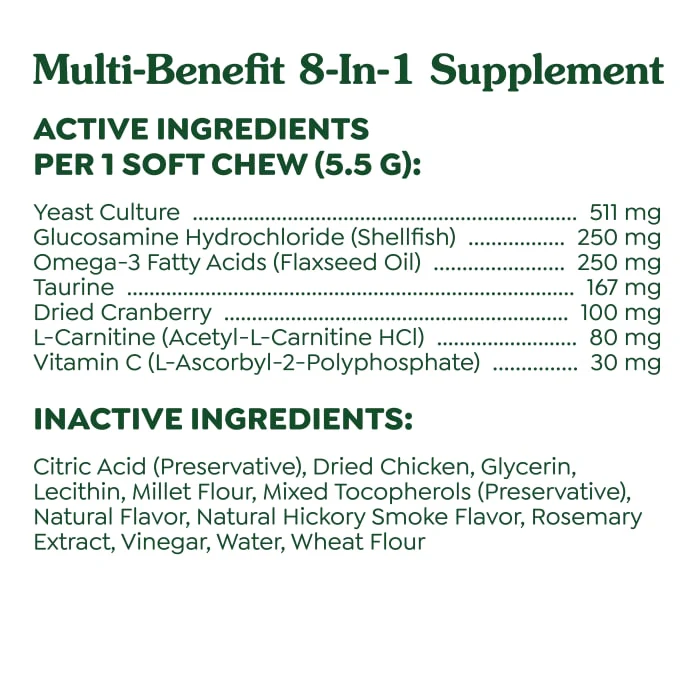 Greenies Dog Supplements 8-in-1 Multi-Benefit Chicken Flavor, 15.5 oz. Container of 80 ct. Chews - Image 7