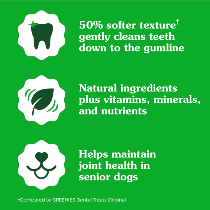 GREENIES Aging Care Petite Natural Dog Dental Care Chews Oral Health Dog Treats, 27 oz. Pack (45 Treats) - Image 6