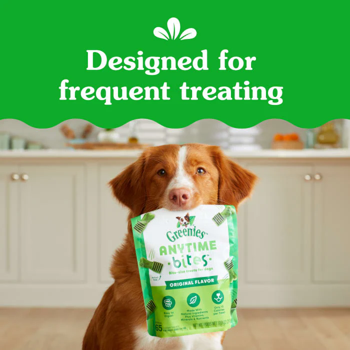 GREENIES ANYTIME BITES Dog Treats, Mint Flavor, 10.3 oz. bag - Image 6
