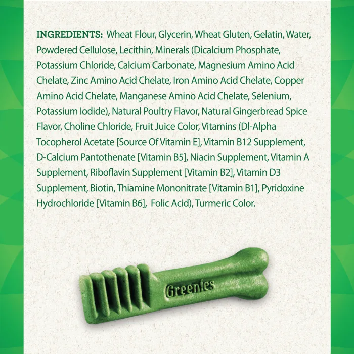 GREENIES Gingerbread Large Dental Treats, 12 oz. - Image 7