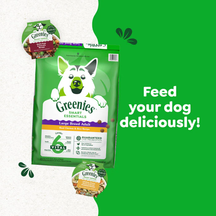 Greenies Smart Essentials Adult Large Breed High Protein Dry Dog Food Real Chicken & Rice Recipe, 30 lb. Bag - Image 6