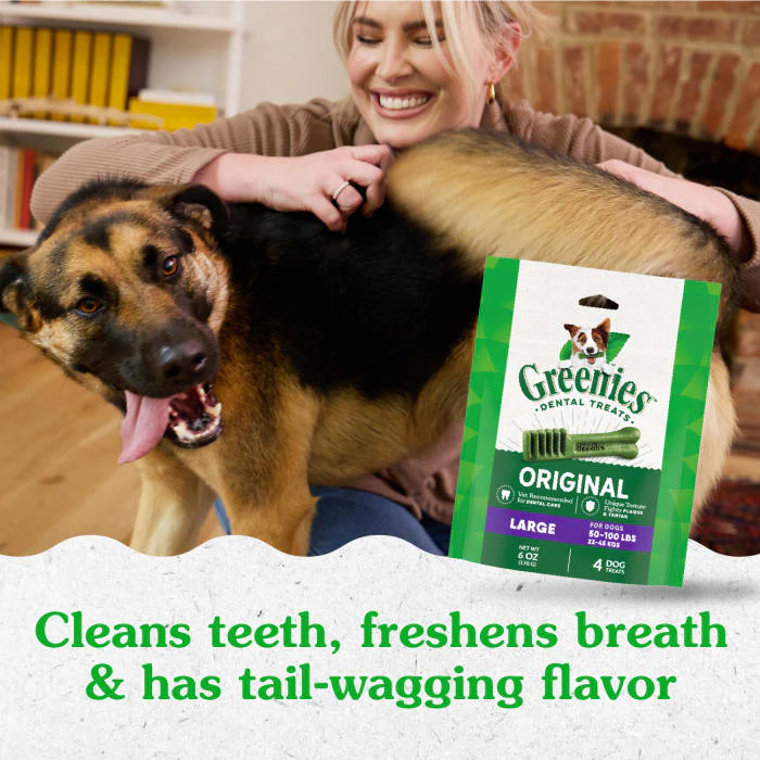 GREENIES Original Large Natural Dental Care Dog Treats, 6 oz. Pack (4 Treats) - Image 4