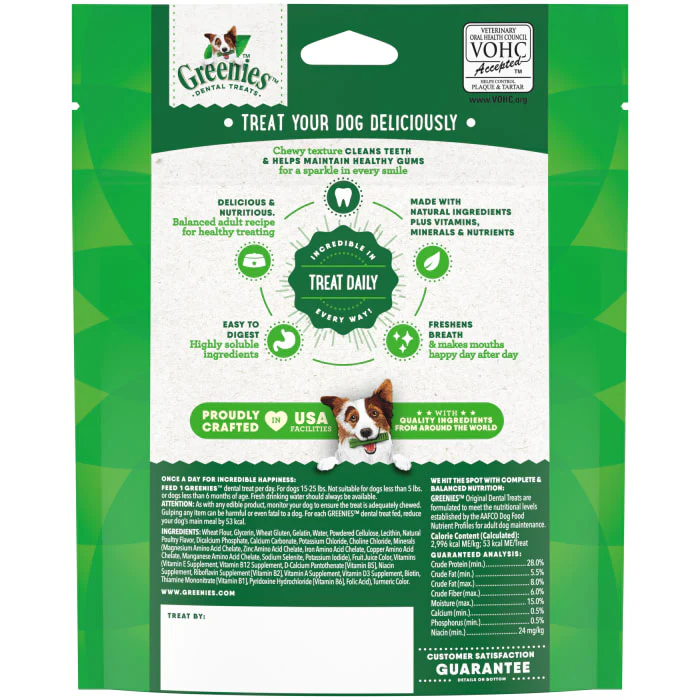 GREENIES Original Petite Natural Dental Care Dog Treats, 6 oz. Pack (10 Treats) - Image 3