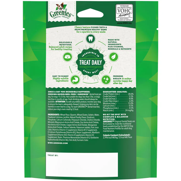 GREENIES Original Petite Natural Dog Dental Treats, 3 oz. Pack (5 Treats) - Image 3