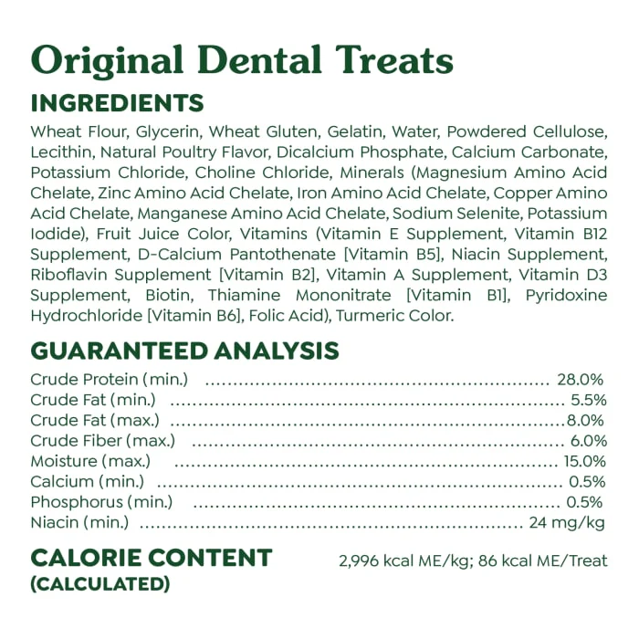 GREENIES Original Regular Natural Dog Dental Treats, 3 oz. Pack (3 Treats) - Image 8