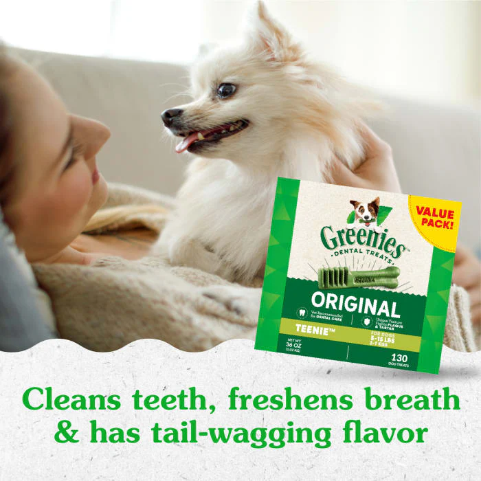 Greenies Natural Dental Care Dog Treats TEENIE Size, 36 oz. Variety Pack, 3 Flavors - Image 3
