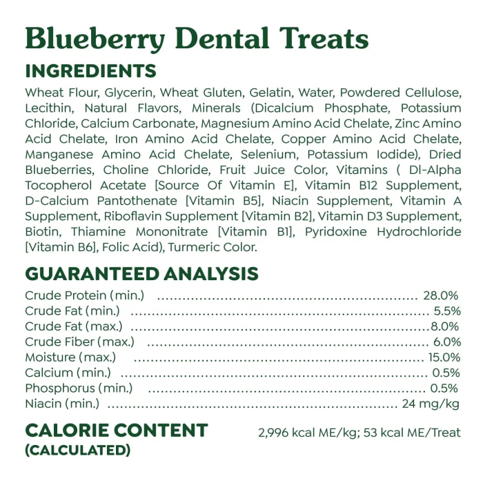 GREENIES Petite Natural Dog Dental Care Chews Oral Health Dog Treats Blueberry Flavor, 12 oz. Pack (20 Treats) - Image 8