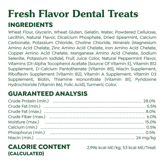 GREENIES Petite Natural Dog Dental Care Chews Oral Health Dog Treats Fresh Flavor, 12 oz. Pack (20 Treats) - Image 8