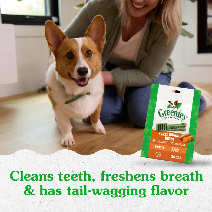 GREENIES Petite Natural Dog Dental Treats, Sweet Potato Flavor, 12 oz. Pack (20 Treats) - Image 4
