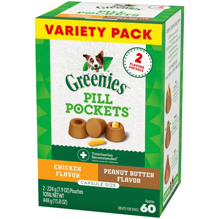 Greenies Pill Pockets Soft Dog Treats, 15.8 oz. Variety Pack, Two Flavors - Image 2