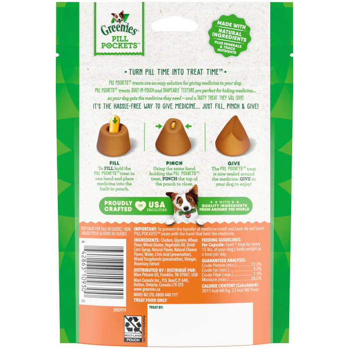 Greenies Pill Pockets for Dogs Large, Capsule Size Dog Treats, Cheese Flavor, 7.9 oz., Pack of 30 - Image 3