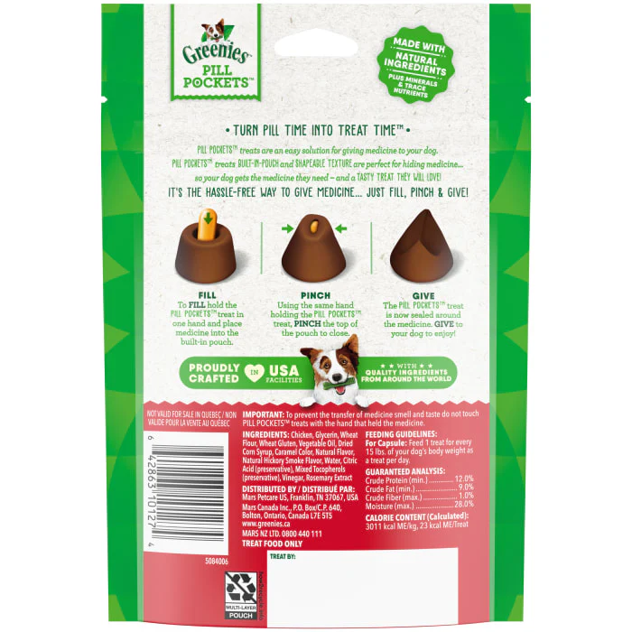 Greenies Pill Pockets for Dogs Large, Capsule Size Dog Treats, Hickory Smoke, 7.9 oz., Pack of 30 - Image 3