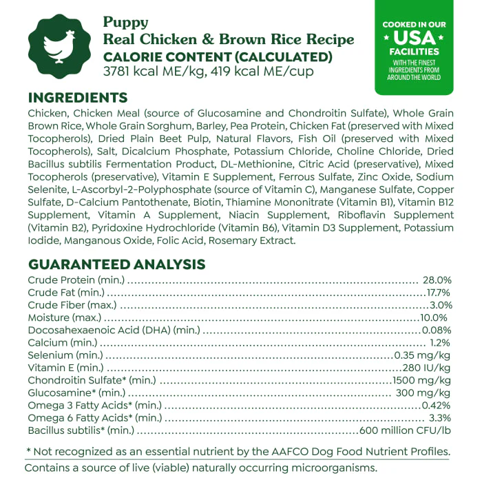 Greenies Smart Essentials Puppy High Protein Dry Dog Food Real Chicken & Brown Rice Recipe, 27 lb. Bag - Image 9