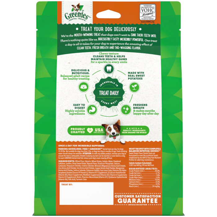 GREENIES Regular Natural Dog Dental Treats, Sweet Potato Flavor, 12 oz. Pack (12 Treats) - Image 3