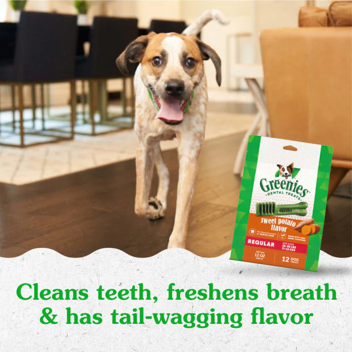 GREENIES Regular Natural Dog Dental Treats, Sweet Potato Flavor, 12 oz. Pack (12 Treats) - Image 4