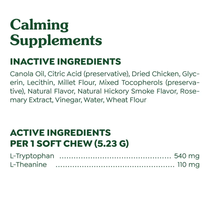 Greenies Supplements Calming Chews for Dogs Chicken Flavor, 14.7 oz. Container of 80 ct. Soft Chews - Image 8