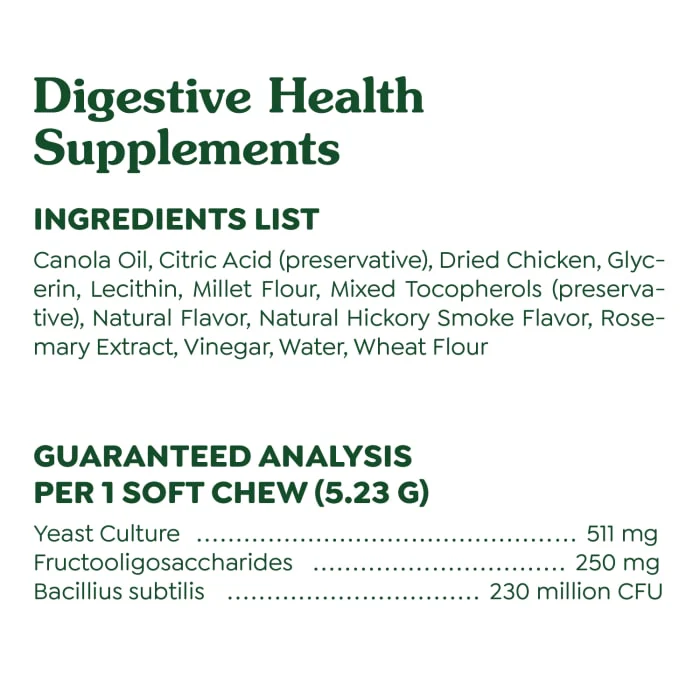 Greenies Supplements Digestive Health with Probiotics for Dogs Chicken Flavor, 7.8 oz. Pouch of 40 ct. Chews - Image 8