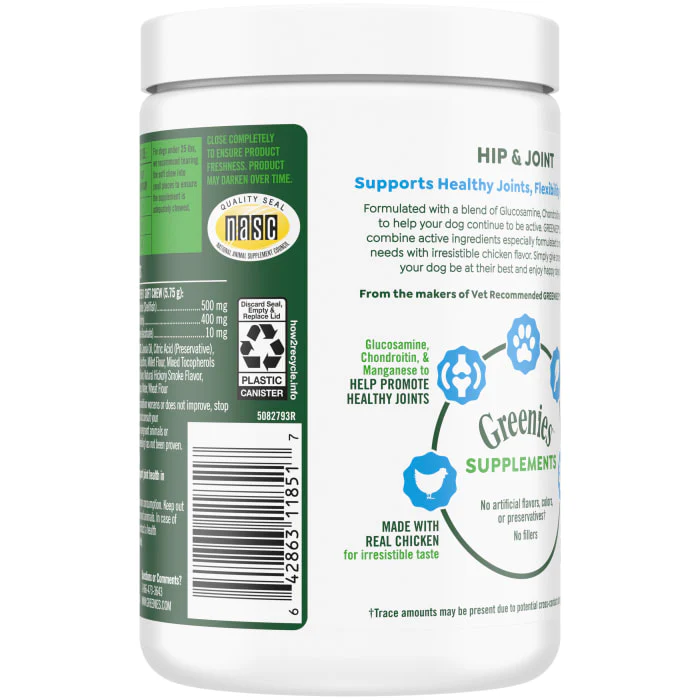 Greenies Hip and Joint Supplements for Dogs, Chicken Flavor, 16.2 oz., 80-Count Soft Chews - Image 3