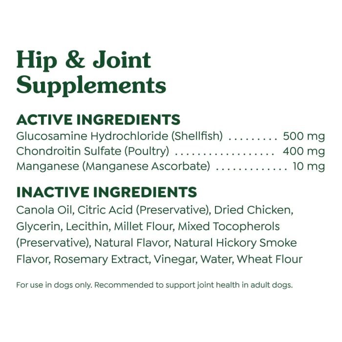 Greenies Hip and Joint Supplements for Dogs, Chicken Flavor, 16.2 oz., 80-Count Soft Chews - Image 8