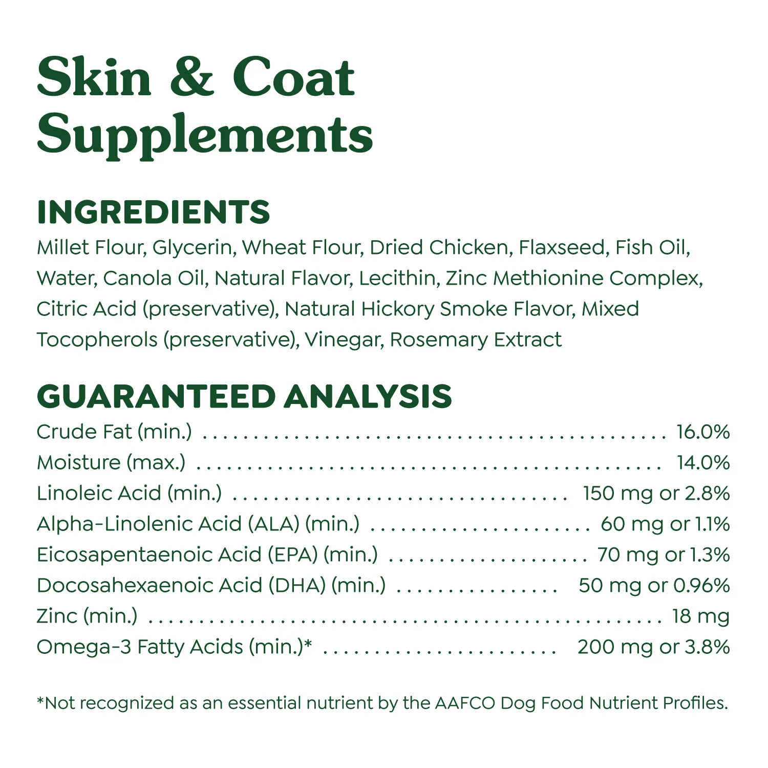 Greenies Dog Skin and Coat Supplements With Fish Oil, Chicken Flavor, 7.37 oz., 40-Count Soft Chews - Image 8