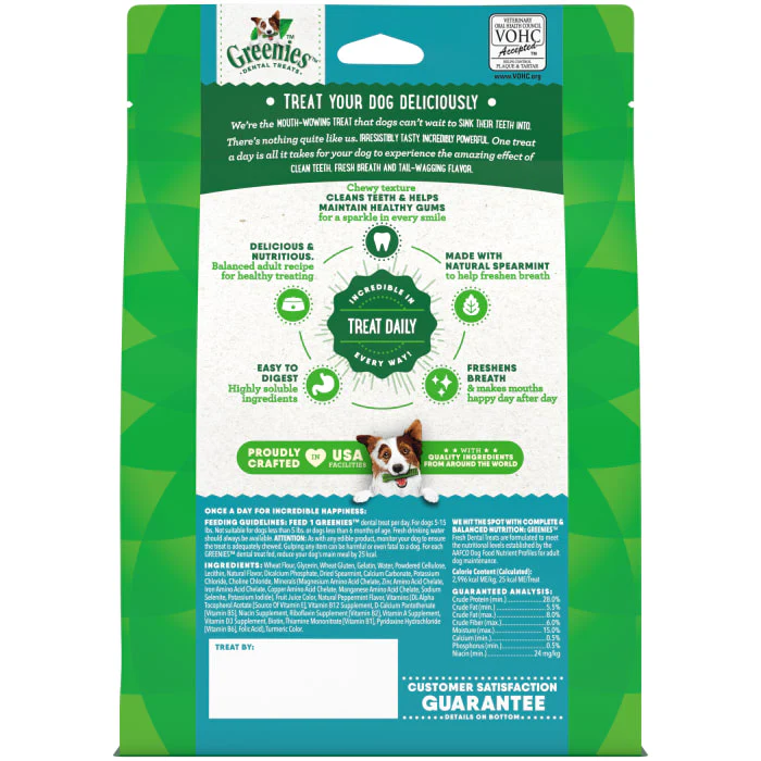 GREENIES TEENIE Natural Dog Dental Care Chews Oral Health Dog Treats Fresh Flavor, 12 oz. Pack (43 Treats) - Image 3