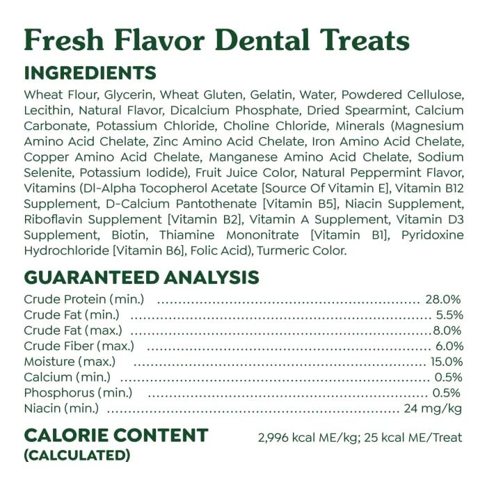 GREENIES TEENIE Natural Dog Dental Care Chews Oral Health Dog Treats Fresh Flavor, 12 oz. Pack (43 Treats) - Image 8