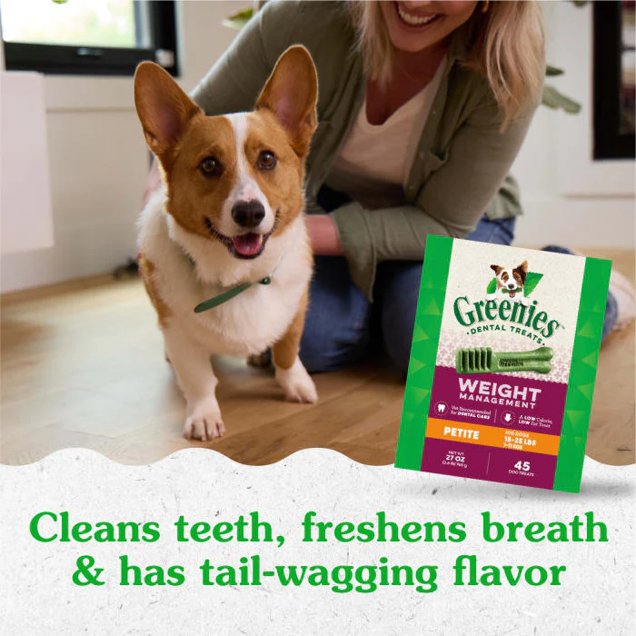 GREENIES Weight Management Petite Natural Dog Dental Care Chews Weight Control Dog Treats, 27 oz. Pack (45 Treats) - Image 4