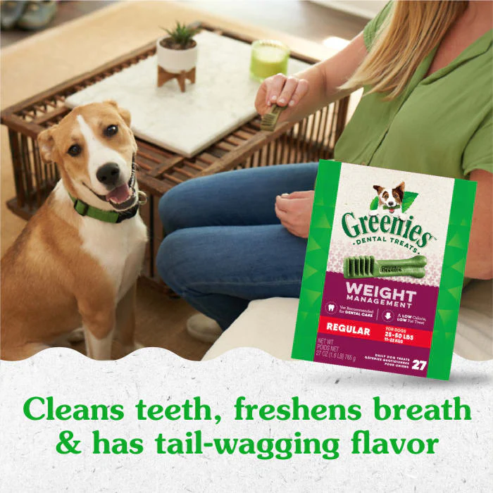 GREENIES Weight Management Regular Natural Dog Dental Care Chews Weight Control Dog Treats, 27 oz. Pack (27 Treats) - Image 4