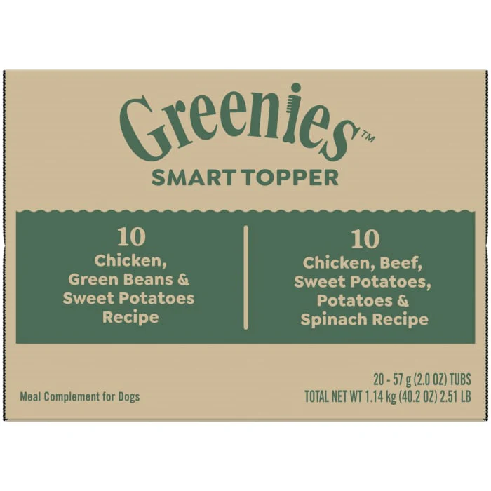 Greenies Smart Topper Wet Mix-In for Dogs, Chicken with Green Beans & Chicken with Beef Pack, 20 Trays of 2 oz. - Image 3